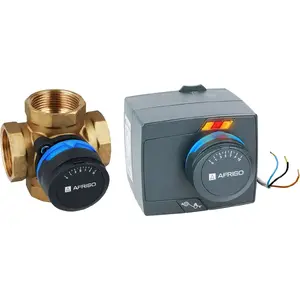 Mixing valve set Afriso ProClick ARV 485 4-way rotary with electric actuator ARM 343 ProClick (MPN 1348544)
