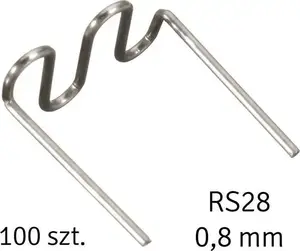 Staples for plastic welders and plastic fusion tools Aptel AG713A — RS28, 0.8 mm, 100 pcs, silver