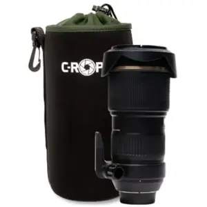Objektīva futlāris OWA Armor CRP-LNB-XL-BLK-2, vilna un neoprēns, iekšējie izmēri 120×120×250 mm, melni/zaļš