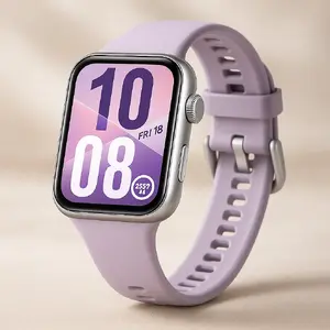 Смарт‑часы HUAWEI WATCH FIT 4 — 1,82" (4,62 см) дисплей, GPS, 400 мАч, алюминиевый корпус 38 мм, серебристые, фиолетовый ремешок