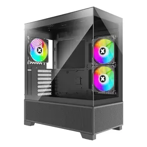 PC Midi Tower case XILENCE Beam X218.ARGB — Black, ATX/Micro-ATX/Mini-ITX, tempered glass, 2x 3.5" + 3x 2.5", preinstalled 3x120 mm fans