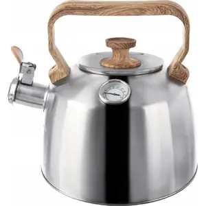 Stainless Steel Whistling Kettle ORION 3.2 L with Thermometer for Gas and Induction