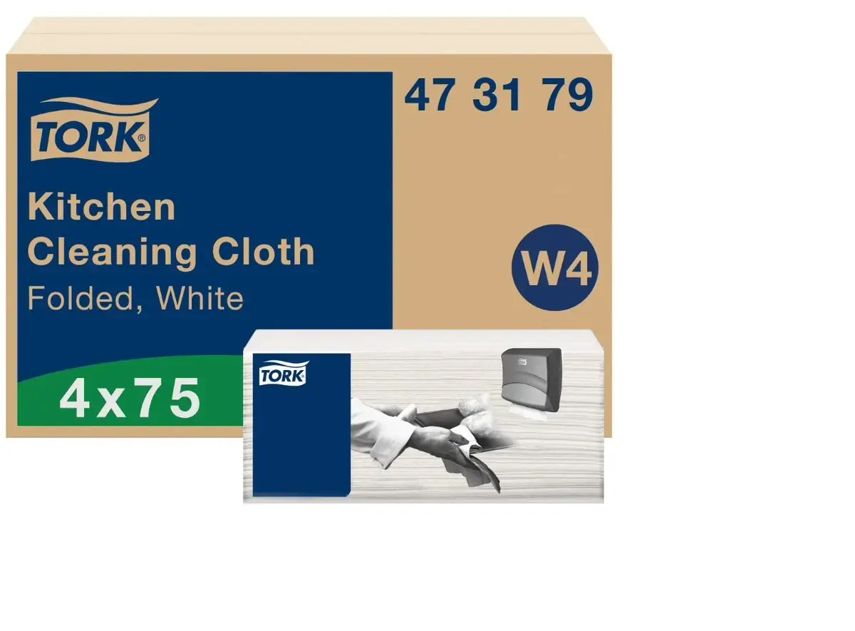 Cleaning cloths Tork W4 — pack of 75 Photo 1