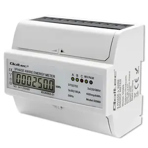 Three-phase electronic meter QOLTEC 50989, 400 V, 100 A