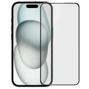 Защитное стекло Evelatus 2.5D Full Cover для iPhone 16 с антистатическим покрытием и черной рамкой