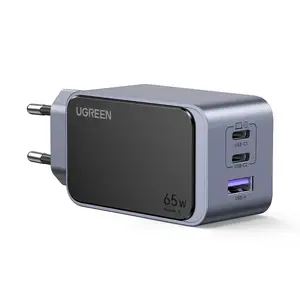 Sienas lādētājs UGREEN Nexode S 65W ar USB-A un 2× USB-C, atbalsts QC4.0 un PD3.0