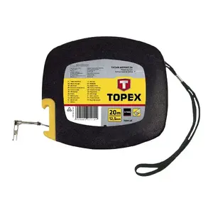 Tape Measure Topex 28C413 30 m Plastic Black