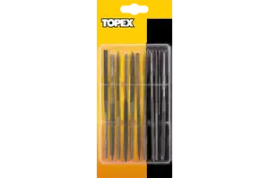 Набор игловых надфилей Topex 3 x 140 мм, 10 шт.