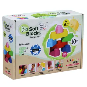 Building block set gerardos toys GT3108 — 10 pieces, assorted shapes for stacking and play