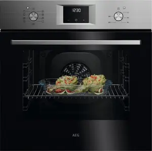 AEG Series 5000 OU5AB21CM Built-In Electric Oven Stainless Steel 65 L 2090 W Touch Control Energy Class A with Convection Grill and Pizza Function