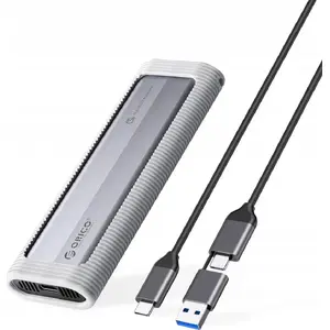 Корпус ORICO для M.2 NVMe/NGFF с USB-C на USB-C/USB-A 6Gbps/10Gbps — серый