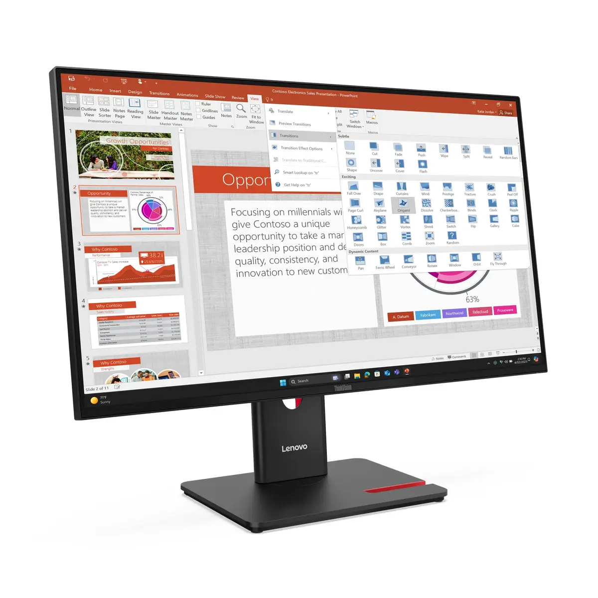 Монитор Lenovo ThinkVision T27-40 Photo 4