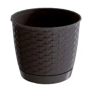 Flower pot Prosperplast Ratolla, diameter 16.5 cm, color umbra