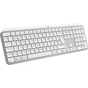 Logitech MX taustiņi S - Bezvadu - RF bezvadu + Bluetooth - Šķēru slēdži - QWERTY - LED - Alumīnijs - Balts (920-011585)