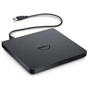 External DVD drive Dell DW316 USB 2.0, slim portable optical drive for CD/DVD reading and writing