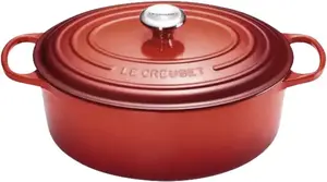 Cast Iron Roaster Le Creuset Signature oval 40 cm, Cherry