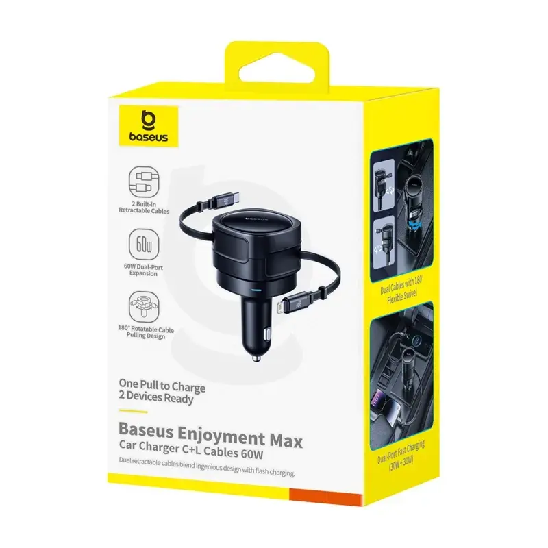 Auto lādētājs Baseus Enjoyment Max 60W Photo 4
