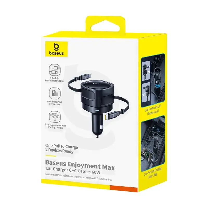 Автозарядка Baseus Enjoyment Max 60W Photo 7