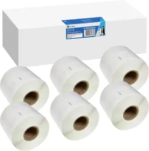 Label pack G&G S0722430 — 6 rolls of 54 mm × 101 mm black & white thermal labels