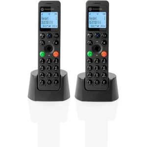 DECT телефон Motorola DOT202 Twin Беспроводная трубка Caller ID Черный