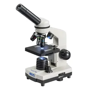 Compound optical microscope Deltaoptical DO-3210 — monocular, 3 achromatic objectives, LED illumination, 40–400×, 45° inclined rotatable head