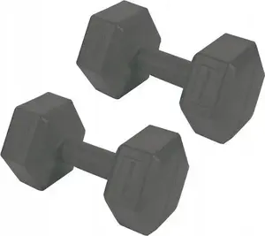 Dumbbell set NoNe Monster vinyl hex 2 x 3 kg, hexagonal design, vinyl coating