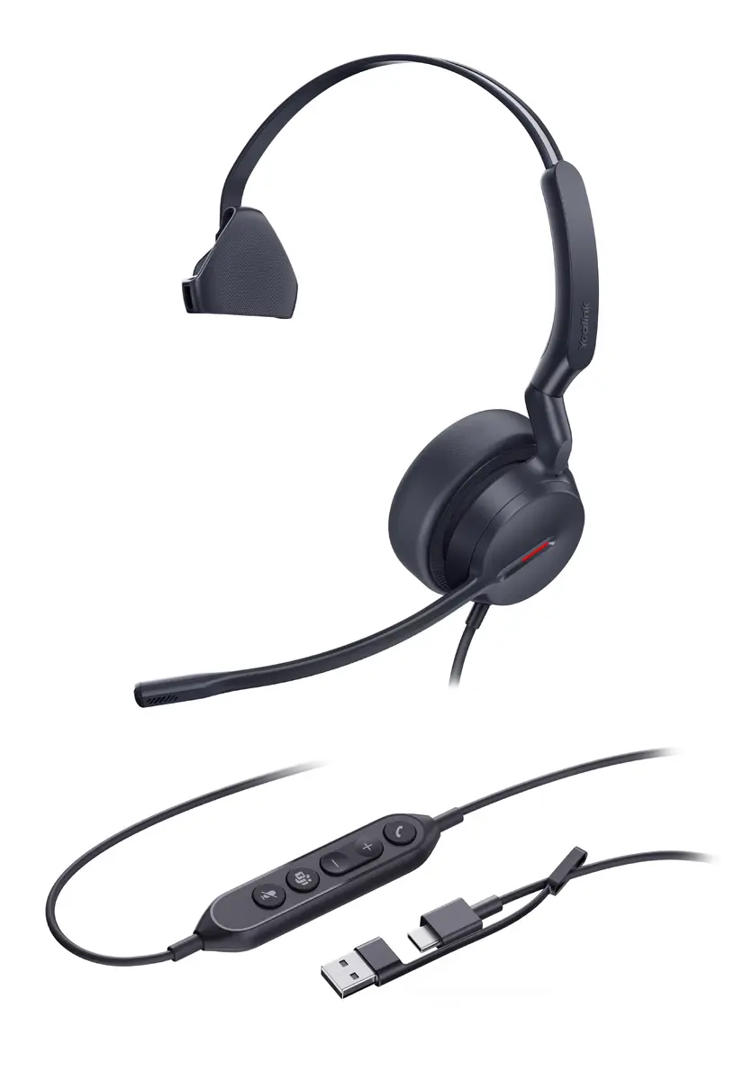 Austiņas Yealink UH44 Mono Teams USB-C/A Photo 3