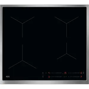 AEG TO64IA0FXB Iebūvējama indukcijas plīts virsma 60 cm melna 4 gatavošanas zonas stikla keramika skārienvadība 7200 W