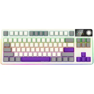 Mehāniskā TKL spēļu tastatūra LORGAR KBP70TKLW bēša, bezvadu, EN izkārtojums
