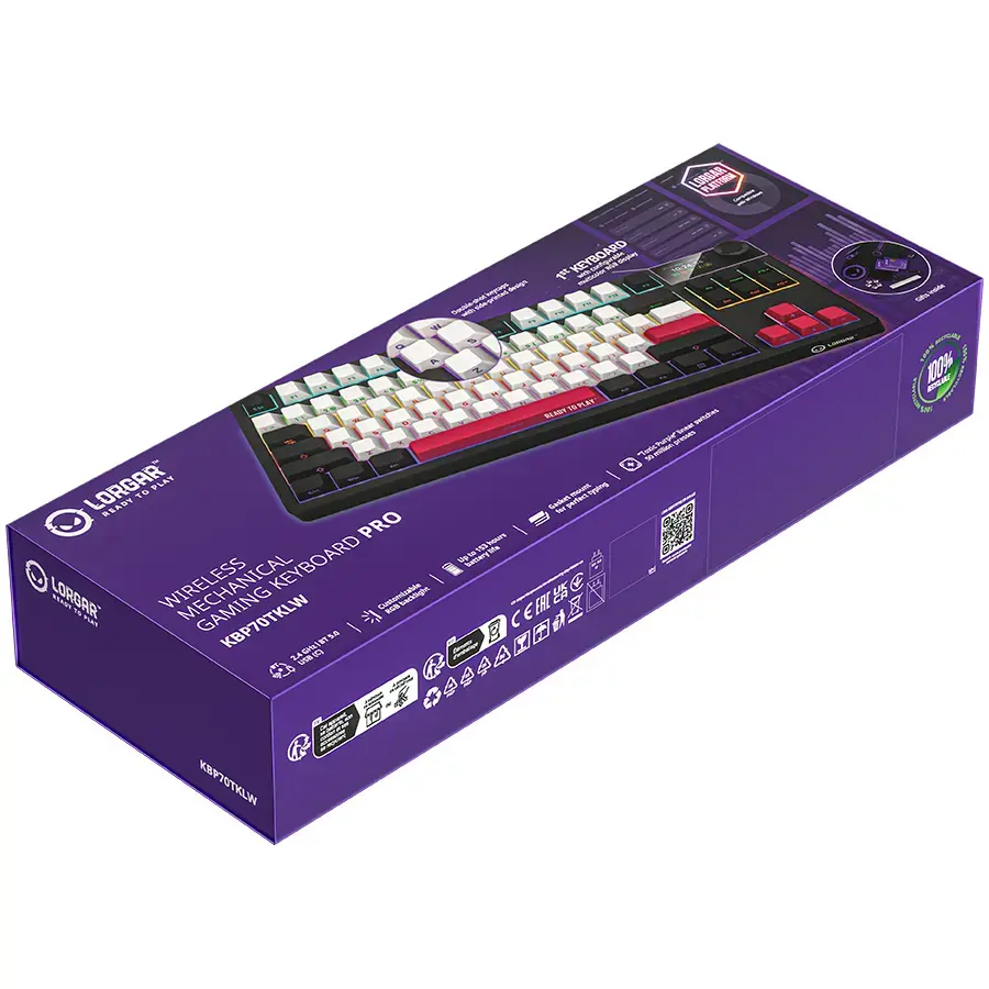 LORGAR KBP70TKLW механическая TKL беспроводная клавиатура Photo 9