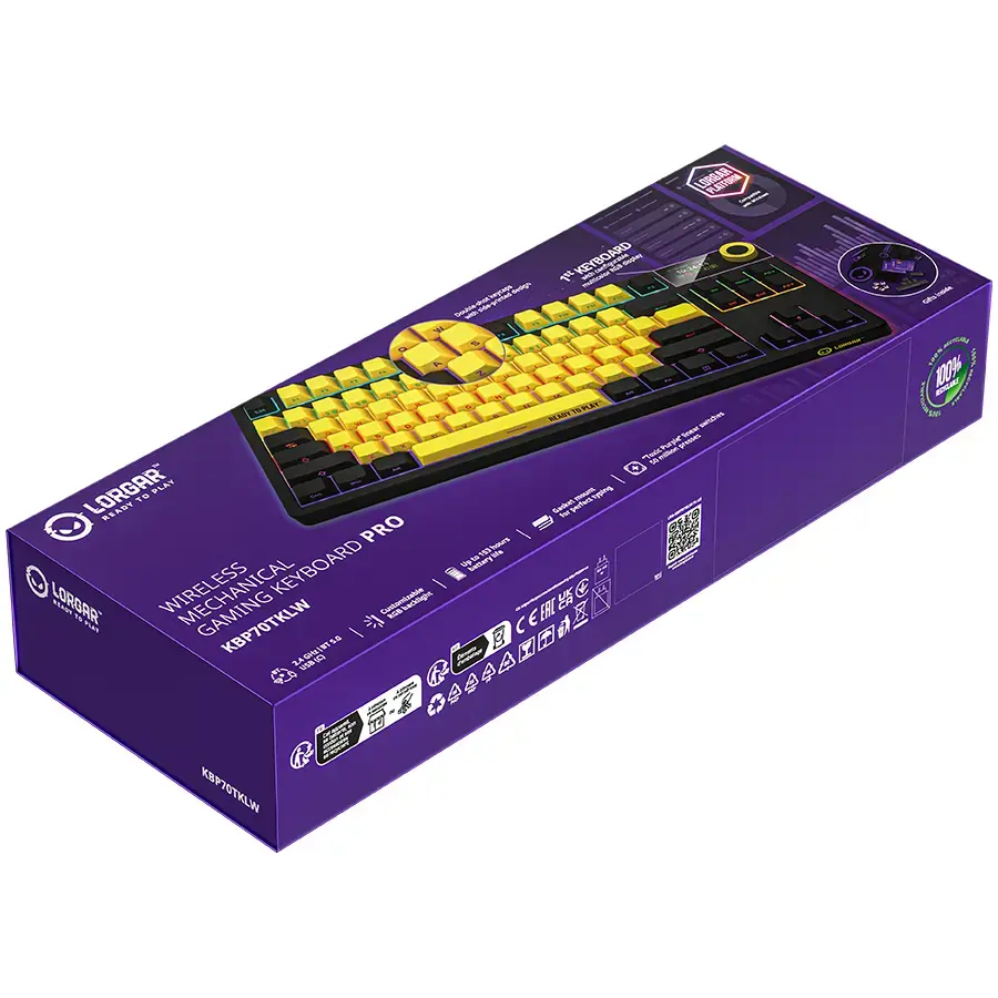Беспроводная TKL механическая игровая клавиатура LORGAR KBP70TKLW Photo 9