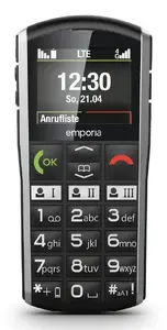 Телефон начального уровня Emporia SIMPLICITY-LTE 4G Моноблок Одна SIM-карта 5.08 см 220 x 176 пикселей Bluetooth FM-радио Черный Серебристый