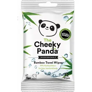 Baby bamboo wet wipes Cheeky Panda Mini 12 pcs — gentle cleansing wipes for infants