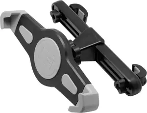 Car headrest tablet mount YoungPlayer for 7–12 inch tablets, adjustable clamp, swivel joint