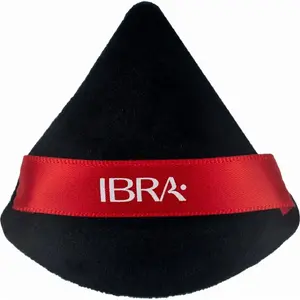 Powder Puff Ibra Triangle 1pc — triangular makeup applicator, soft sponge for loose and pressed powder