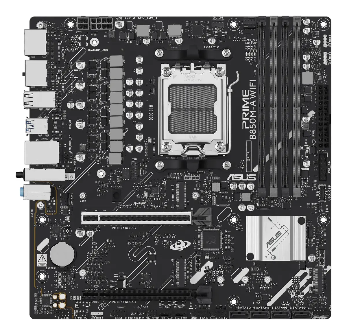 Mātesplate ASUS PRIME B850M-A WIFI (Socket AM5) Photo 2