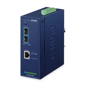 PLANET IP40 rūpnieciskais 2-portu tīkla mediju konvertors 10000 Mbit/s
