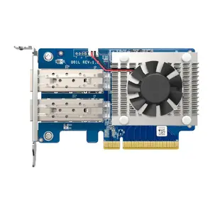 QNAP Divu portu 10GbE SFP+ tīkla paplašināšanas karte QXG-10G2SF-NXE PCI Express Vadu