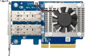 QNAP Двухпортовая 10GbE SFP+ сетевая карта расширения QXG-10G2SF-NXE PCI Express Проводная