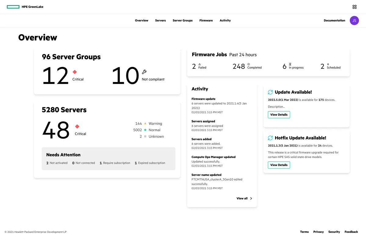 HP Enterprise HPE Compute Ops Management