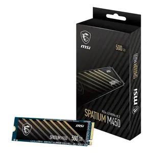 SSD M.2 NVMe MSI Spatium M450 500 ГБ PCIe 4.0, 3D NAND, Чтение 3600 МБ/с, Запись 2300 МБ/с
