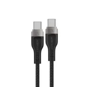 USB-C 3‑in‑1 Cable Acefast C11‑03 — USB‑C data 480Mb/s, Power Delivery 100W, 1.2 m, Black