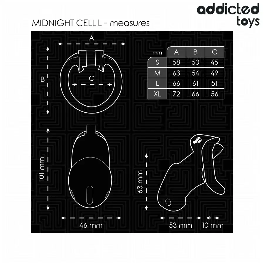 Клетка для целомудрия ADDICTED TOYS LOCKED Mindnight Cell L Photo 5