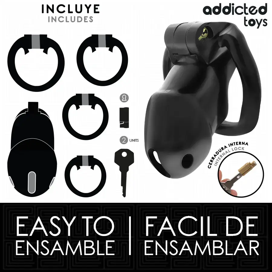 Клетка для чести ADDICTED TOYS LOCKED Mindnight Cell M Photo 4