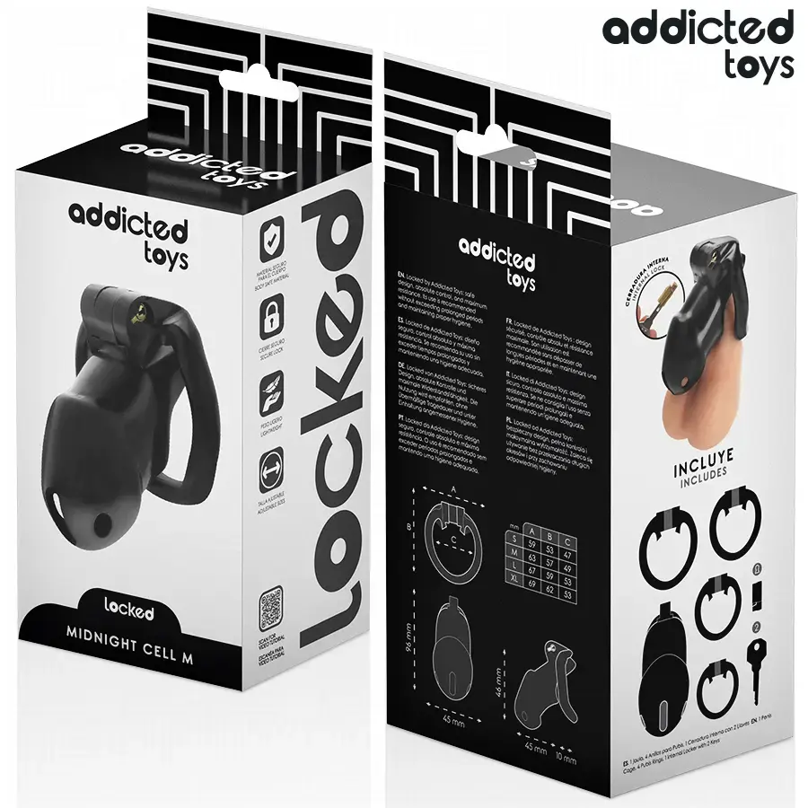 Клетка для чести ADDICTED TOYS LOCKED Mindnight Cell M Photo 6