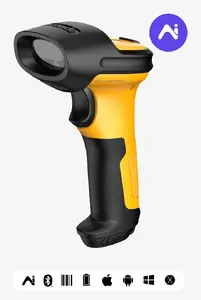 Wired USB Barcode Scanner Inateck P6-AI Yellow — handheld USB connection, wired model