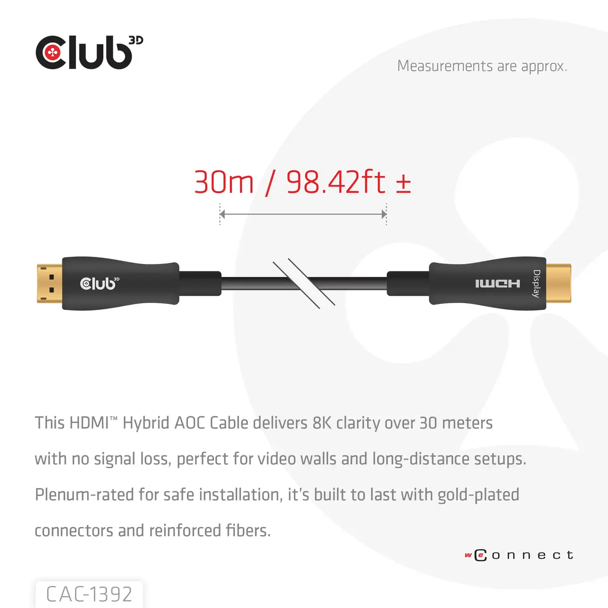 club 3d HDMI Hybrid AOC CAC-1392 — 30 м Photo 5