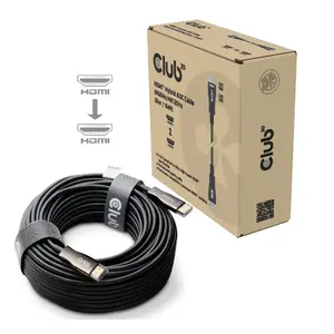 Club 3D HDMI Hybrid AOC Cable 8K60Hz / 4K120Hz 50 m, HDMI Type A Male–Male