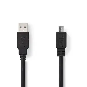 Nedis USB Cable USB 2.0 3m USB A Micro-USB B Black