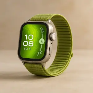 Viedpulkstenis HUAWEI WATCH Fit 4 Pro — 1,82" (4,62 cm) ekrāns, GPS, 400 mAh, 40 mm korpuss, sudraba korpuss, zaļš silikona siksniņš